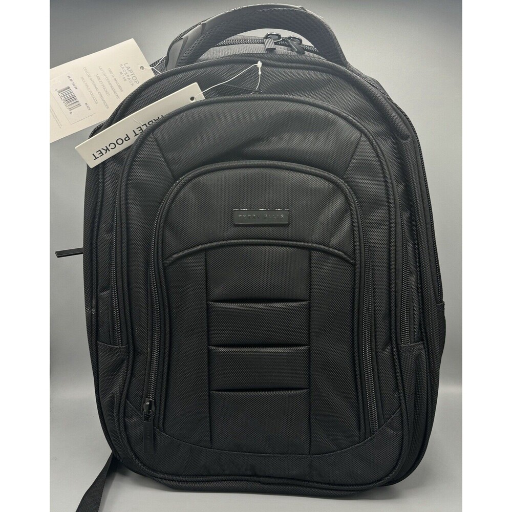 Perry Ellis Black Laptop M150 Backpack NWT